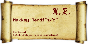 Makkay Renátó névjegykártya