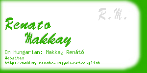 renato makkay business card