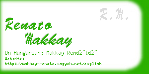 renato makkay business card